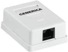 Розетка информационная настенная GENERICA RJ45 кат. 5Е UTP 1 порт CS2-1C5EU-12-G 