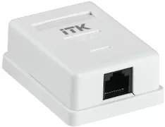 Настенная информационная розетка ITK RJ45 8P8C кат.5Е UTP 1-порт CS2-1C5EU-12 