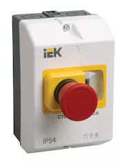 Оболочка защитная с кнопкой "Стоп" IP54 IEK DMS11D-PC55