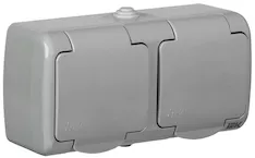 Розетка 2-местная IEK AQUATIC 16А IP54 РСш22-2-А ERA22-K03-16-54