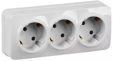 Розетка 3-местная IEK GLORY 16А РС23-3-ХБ ERH31-K01-16 