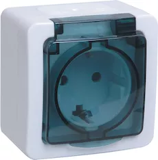 Розетка 1м IEK РСб20-3-ГПБд IP54 ГЕРМЕС PLUS ERMP12-K03-16-54-EC 
