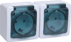 Розетка 2м IEK РСб22-3-ГПБд IP54 ГЕРМЕС PLUS ERMP22-K03-16-54-EC 