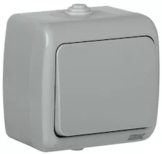 AQUATIC Выключатель 1-клавишный для открытой установки 10А IP54 ВС-20-1-0-А IEK EVA10-K03-10-54