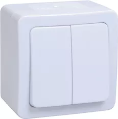 Выключатель 2кл о/у IEK ВС20-2-0-ГПБ IP54 ГЕРМЕС PLUS EVMP20-K01-10-54-EC
