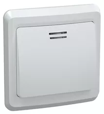 Выключатель 1-клавишный с индикацией IEK VEGA 10А ВС10-1-1-ВБ EVV11-K01-10-DM 