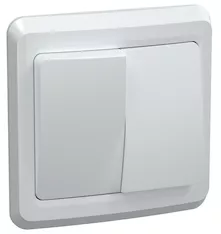 Выключатель 2-клавишный IEK VEGA 10А ВС10-2-0-ВБ EVV20-K01-10-DM 