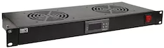 Вентиляторный модуль 1U 2 вентилятора с цифровым термостатом 19" ITK FM05-1U2TS