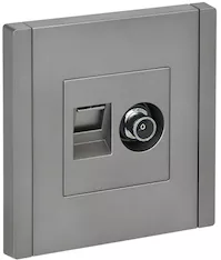 Розетка двойная IEK FORTE&amp;PIANO TVRJ45 кат.5E FP536 FP-AK20-1-K46 