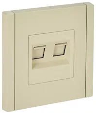 Розетка компьютерная двойная IEK FORTE&amp;PIANO RJ45 кат.5E FP433 FP-K20-1-K10 