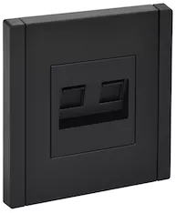 Розетка компьютерная двойная IEK FORTE&amp;PIANO RJ45 кат.6 FP134 FP-K20-2-K02