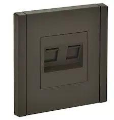 FORTE&amp;PIANO Розетка компьютерная двойная RJ45 кат.6 FP334 серый IEK FP-K20-2-K03