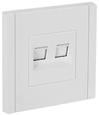Розетка двойная IEK FORTE&amp;PIANO RJ11RJ45 кат.5E FP235 FP-KT20-O-1-K01