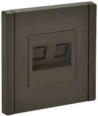 FORTE&amp;PIANO Розетка двойная RJ11RJ45 кат.5E FP335 серый IEK FP-KT20-O-1-K03
