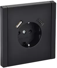 Розетка 1-местная IEK FORTE&amp;PIANO 16А USB AC 18Вт FP147 FP-R14-16-U22-018-K02
