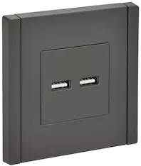 FORTE&amp;PIANO Розетка USB AA 3,1А FP349 серый IEK FP-U21-D31-K03