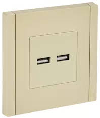FORTE&amp;PIANO Розетка USB AA 3,1А FP449 ваниль IEK FP-U21-D31-K10