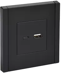 FORTE&amp;PIANO Розетка USB AC 18Вт FP151 черный IEK FP-U22-018-K02