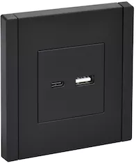FORTE&amp;PIANO Розетка USB AC 3,1А FP150 черный IEK FP-U22-D31-K02