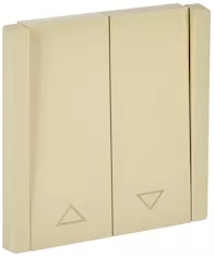 FORTE&amp;PIANO Выключатель жалюзи 10А FP411 ваниль IEK FP-V15-0-10-1-K10