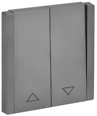 FORTE&amp;PIANO Выключатель жалюзи 10А FP511 сталь IEK FP-V15-0-10-1-K46