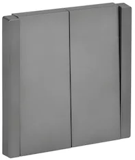 FORTE&amp;PIANO Выключатель 2-клавишный перекрестный 10А FP509 сталь IEK FP-V23-0-10-1-K46