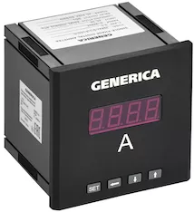 Амперметр цифровой щитовой однофазный DO RS-485 96х96мм LED GENERICA IDA21-5-1-3-LED-G