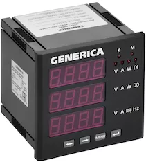 Мультиметр цифровой щитовой трехфазный RS-485 96х96мм LED GENERICA IDM21-5-3-1-LED-G