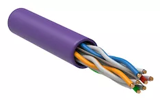 Витая пара U/UTP кат.6 4х2х23AWG solid LSZH нг(А)-HF фиолетовый (305м) ITK LC1-C604-126