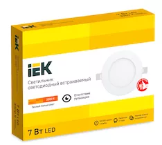 Светильник IEK ДВО 1601 LED 7Вт 3000 IP20 LDVO0-1601-1-7-K01