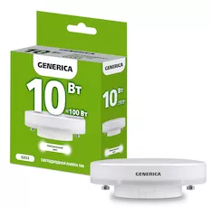 Лампа светодиодная GENERICA T80 10Вт 230В 4000К GX53 LL-T80-10-230-40-GX53-G 