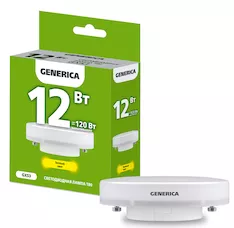 Лампа светодиодная GENERICA T80 230В 3000К LL-T80-12-230-30-GX53-G