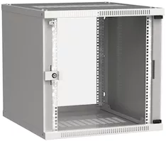 Шкаф настенный LINEA WE 9U 600х600мм дверь стекло серый ITK LWE3-09U66-GF
