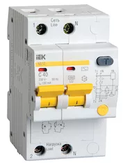 KARAT Дифференциальный автомат АД12 2P 40А 100мА тип AC IEK MAD10-2-040-C-100