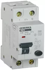 Автоматический выключатель дифференциального тока GENERICA АВДТ 32 C40 MAD25-5-040-C-30 