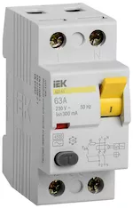 Выключатель дифференциальный IEK УЗО ВД1-63 300мА MDV10-2-063-300 