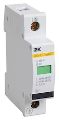 KARAT Ограничитель импульсного перенапряжения ОПС1-C 1P In=20кА Un=400В Im=40кА IEK MOP20-1-C