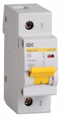 Автоматический выключатель IEK KARAT ВА47-100 C 10кА MVA40-1-006-C
