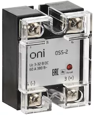 Реле твердотельное OSS-2 60А 380В AC 3-32В DC ONI OSS-2-3-60-B 