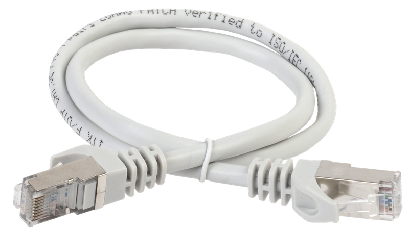 Коммутационный шнур (патч-корд) кат.5E FTP 0,5м серый ITK PC01-C5EF-05M