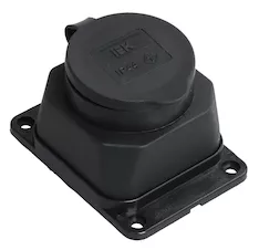 Розетка с защитной крышкой настенная IEK РБ13-1-0м ОМЕГА IP44