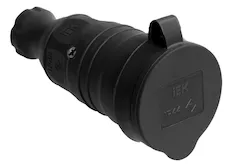 Розетка с защитной крышкой переносная IEK РБп13-1-0м ОМЕГА IP44 PKR21-016-2-K02 