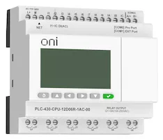 ПЛК 430 Модуль ЦПУ 12 DI 6 RO 220В AC с Ethernet портом с экраном ONI PLC-430-CPU-12D06R-1AC-00