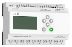 ПЛК 430 Модуль ЦПУ 16 DI 10 RO 220В AC с Ethernet портом с экраном ONI PLC-430-CPU-16D10R-1AC-00
