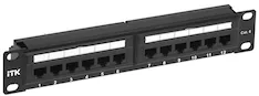 1U патч-панель кат.6 UTP 12 портов 10" (Dual IDC) ITK PP12-1UC06U-D05-10