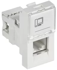 PRIMER РКИ-10-00-П-6 Розетка компьютерная RJ45 UTP кат.6 (1 модуль) белая IEK PR-KK40D-RI-0-1-C06U-K01