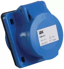 Розетка встраиваемая IEK ССИ-413 2PPE 16А/200-250В IP44 PSR41-016-3