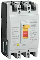 Выключатель автоматический GENERICA ВА66-31 3Р 16А 18кА SAV10-3-0016-G 