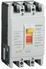 Выключатель автоматический GENERICA ВА66-31 3Р 25А 18кА SAV10-3-0025-G 