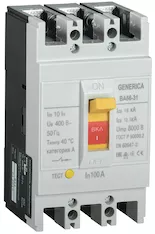 Выключатель автоматический GENERICA ВА66-31 3Р 100А 18кА SAV10-3-0100-G 